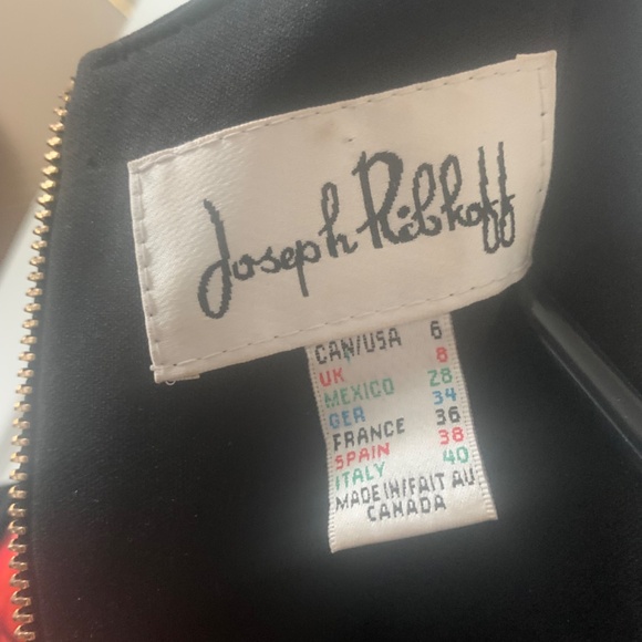 Joseph Ribkoff dress Size 6 red, black, leopard print - Picture 3 of 3